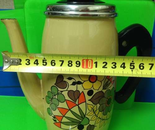 ENAMEL kettle + LIDLovely floral LOOK At My BUY NOW listings NO WAITING