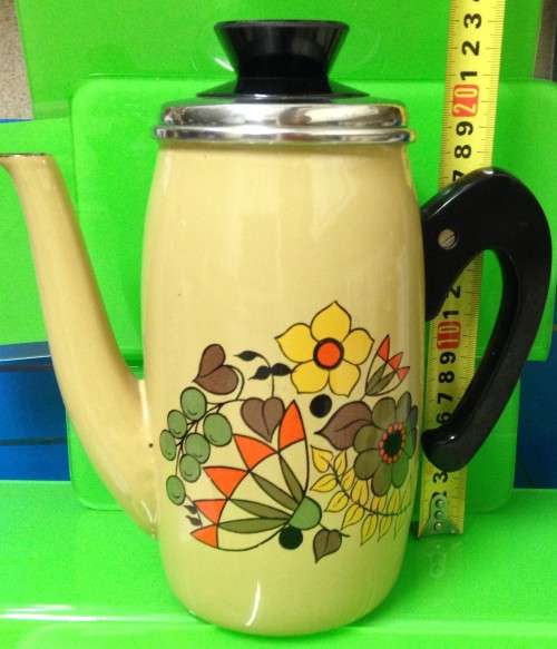 ENAMEL kettle + LIDLovely floral LOOK At My BUY NOW listings NO WAITING