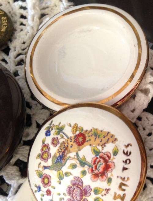 1xTERRACOTTA Ceramicbox24K GOLD TRIM+Greek empty 1ceramic perfume bottle