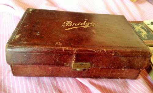 BAKELITE BRIDGE BLACO Memomaster *2 pck Cards & case LOOK At My BUY NOW LISTINGS NO WAITING