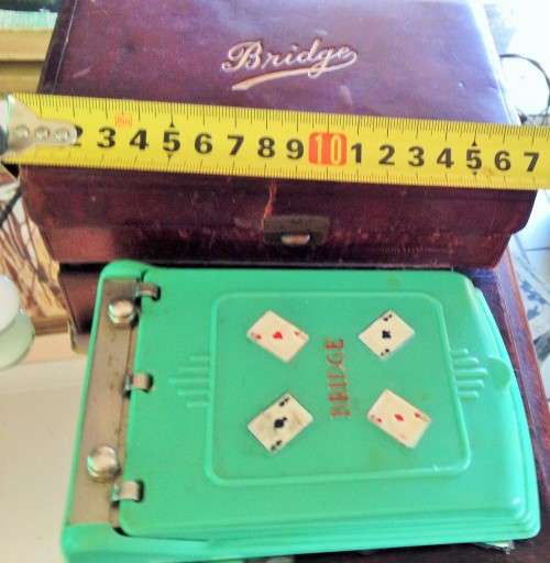 BAKELITE BRIDGE BLACO Memomaster *2 pck Cards & case LOOK At My BUY NOW LISTINGS NO WAITING