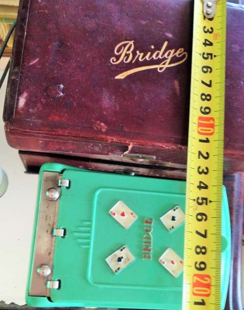 BAKELITE BRIDGE BLACO Memomaster *2 pck Cards & case LOOK At My BUY NOW LISTINGS NO WAITING