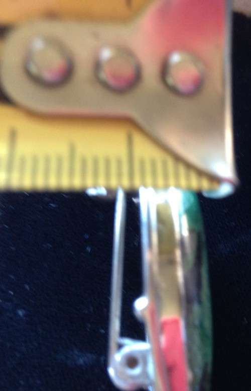 SILVER[ISRAEL 830]POLISHED ELAT STONE*brooch*GREAT COUNTRY HOME DECOR*L@@K ATmy*BUY NOW*NO WAITING