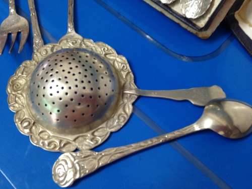 Tea Strainer+1Spoon Rose+BOXE5 5 Cake forksMIX*GREAT COUNTRY HOME DECOR*L@@Kat My*BUY NOW*NO WAITING