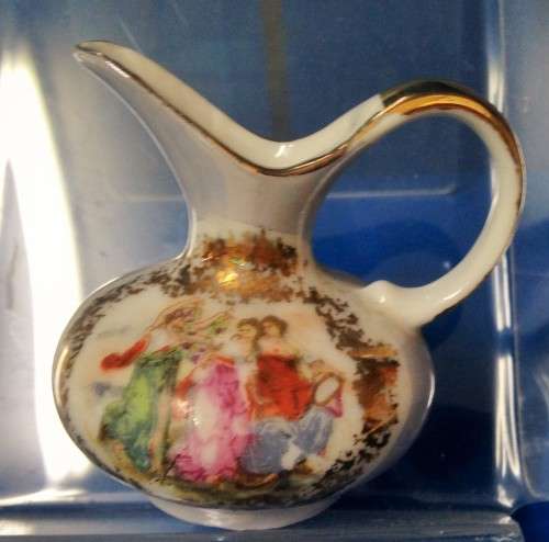 MINIATURE`s -2 X DUO-CERAMIC +JUG LIMOGES  chip