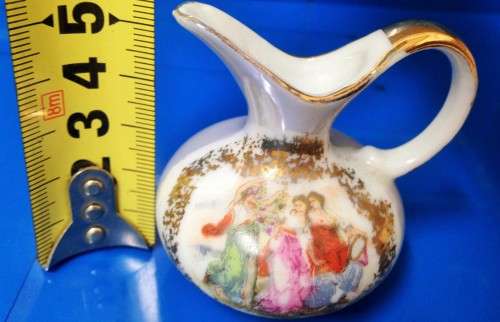 MINIATURE`s -2 X DUO-CERAMIC +JUG LIMOGES  chip