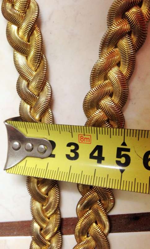 1 Belt  - Vintage -weave design - Gold tone metal