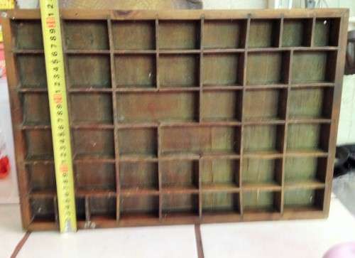 42-Spaces*PRINTER TRAY-OLD WOOD SHOWS WARE!!GREAT COUNTRY HOME DECOR!!L@@K AtmyBUY NOW*NO WAITING