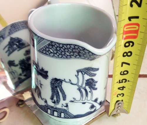 1 MILK Jug Willow pattern+Mikasa DINNER at Eight SUGAR BASIN+lid + 2SALT SHAKERS