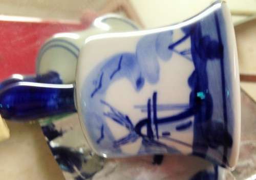 !!BELL-DELFT H.75MM-STAMP -BLAAUW -HAND WERK DELFT HOLLAND !!GREAT COUNTRY HOME DECOR!!!