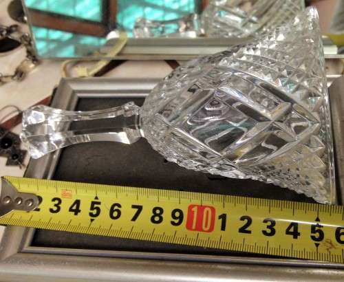 BELL- 1  GLASS CRYSTAL* DESIGN diamond big and small *DISPLAY ONLY!!GREAT COUNTRY HOME DECOR!!!