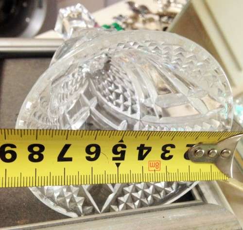 BELL- 1  GLASS CRYSTAL* DESIGN diamond big and small *DISPLAY ONLY!!GREAT COUNTRY HOME DECOR!!!