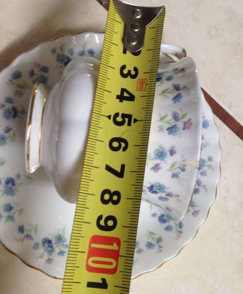 ROYAL ALBERT 1 DEMITASSE duoMEMORY LANE- cup has rimChip!!GREAT COUNTRY HOME DECOR!!*