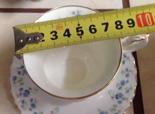 ROYAL ALBERT 1 DEMITASSE duoMEMORY LANE- cup has rimChip!!GREAT COUNTRY HOME DECOR!!*