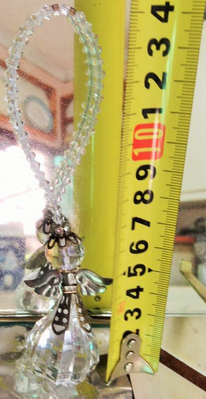 Angel -hanging LOOP HEAD CRYSTALS CUT GLASS *BODY ACRYLIC