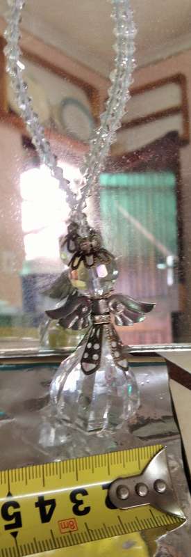 Angel -hanging LOOP HEAD CRYSTALS CUT GLASS *BODY ACRYLIC