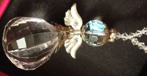 Angel -hanging LOOP HEAD CRYSTALS CUT GLASS *BODY ACRYLIC