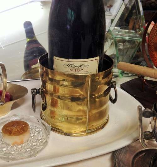 2 Brass Wine coolers LUSTRE WARE*Hand made inCAPE TOWN