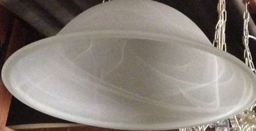 Lamp SHADE  Glass Swirl frosted glass BOWL [metal stand not included]