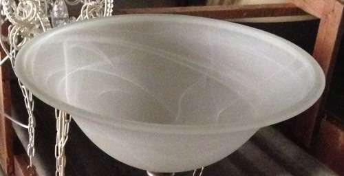 Lamp SHADE  Glass Swirl frosted glass BOWL [metal stand not included]