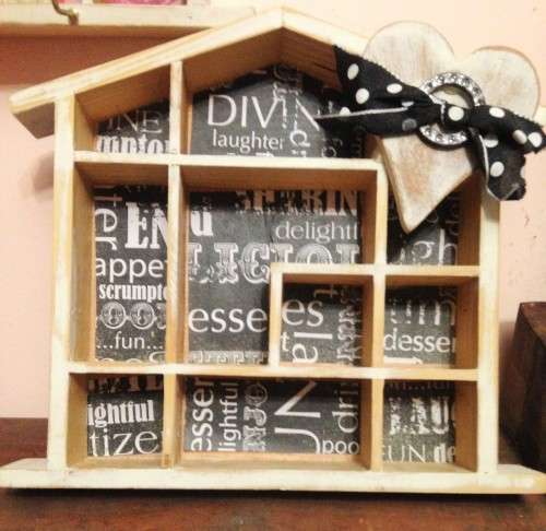 PRINTER TRAY small-heart with black ribbonHOUSE*GREAT COUNTRY HOME DECOR!things inside not included