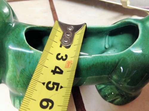 LUCIA GREEN SAUSAGE DOG VASE*NUMBER 2008