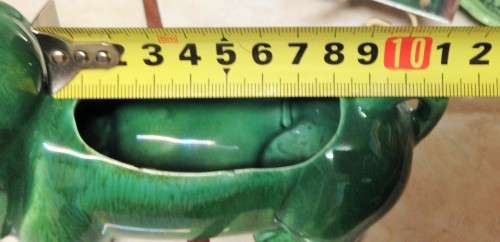 LUCIA GREEN SAUSAGE DOG VASE*NUMBER 2008