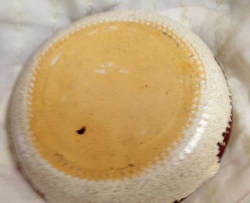 Ashtray -Pottery  26 cm DRIP GLAZE Stipple inside Look at my Buy Now listings No Waiting