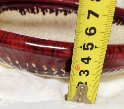 Ashtray -Pottery  26 cm DRIP GLAZE Stipple inside Look at my Buy Now listings No Waiting