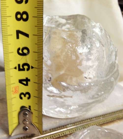 SWEDEN 1742*KOSTA BODA2"SNOWBALL"eachWeigh712 gramVotiveThick glass + 2 SMALL CONTROALL FOR ONE BID