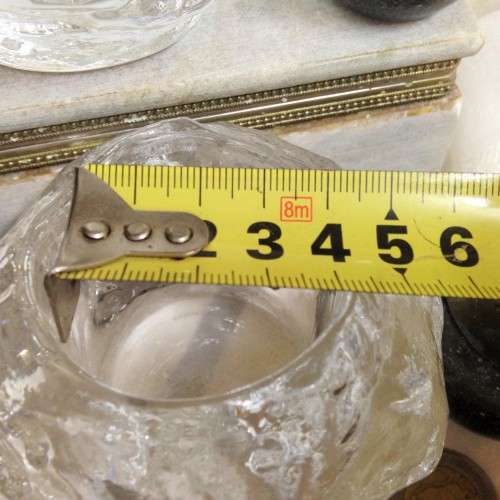 SWEDEN 1742*KOSTA BODA2"SNOWBALL"eachWeigh712 gramVotiveThick glass + 2 SMALL CONTROALL FOR ONE BID