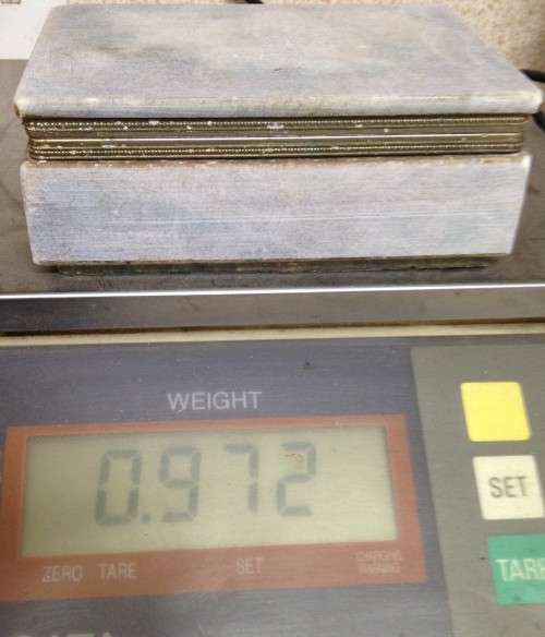 A COMO ORIGINAL heavy weight 972 grams BOXINSIDE GREEN-outsideTop needs stain LOOK at All My BUY NOW
