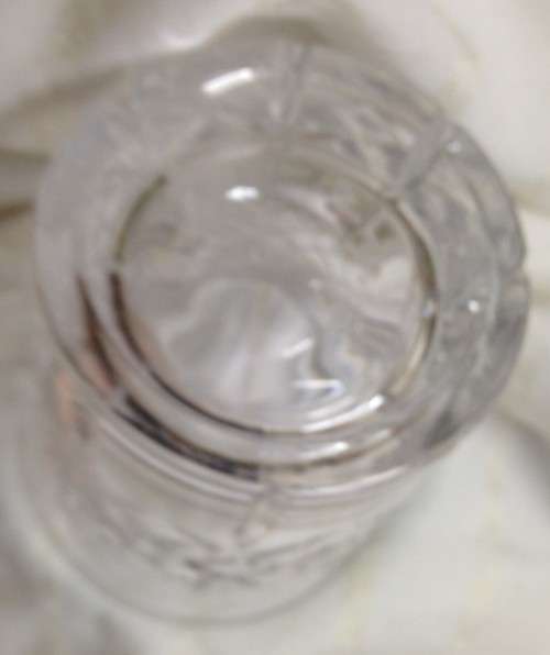 Vase or candle holder or ICE BUCKET CRYSTAL Cut GLASS DIAMOND + FERN