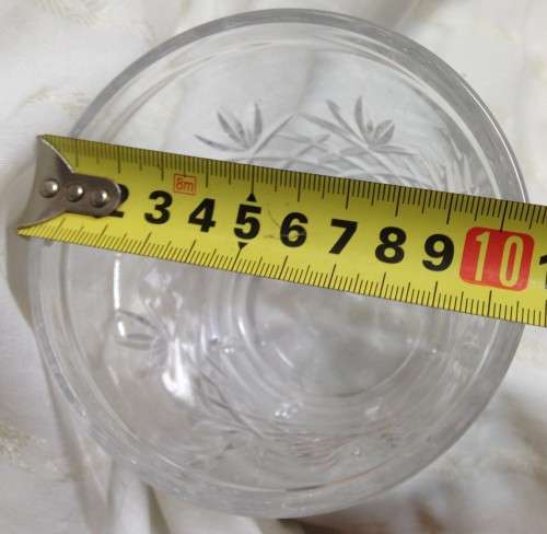 Vase or candle holder or ICE BUCKET CRYSTAL Cut GLASS DIAMOND + FERN
