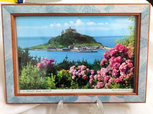 3 COLOUR *ENGLISH POST CARDS*FRAMES WITH GLASS*BEAUTIFUL!!GREAT COUNTRY HOME DECOR!!