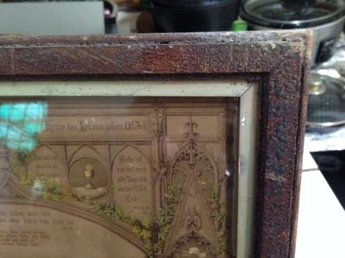 1828 BIRTH CERTIFICATE* WOOD FRAME +GLASS
