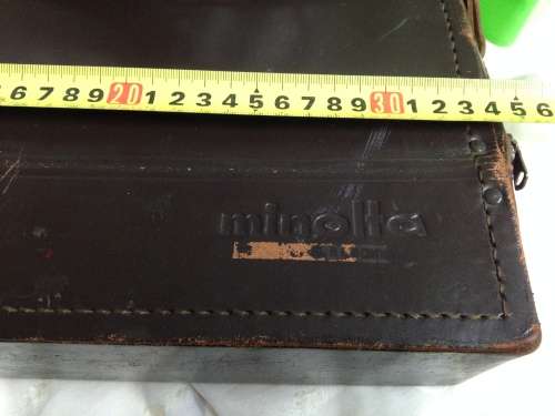 VINTAGE LEATHER CASE MINOLTA CAMERA CO.LTD JAPAN HAS SHOULDER STRAP