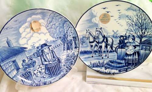 1DELFT HAND MADE WALL PLATE+1damagedinFree"GREAT COUNTRY HOME DECOR*L@@KatMyBUY NOW ITEMS*NO WAITING