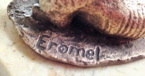 Signed by renowned South African Artist KEITH CALDER *RHINO AND CALF-Bronze EROMEL COLLECTION 1992