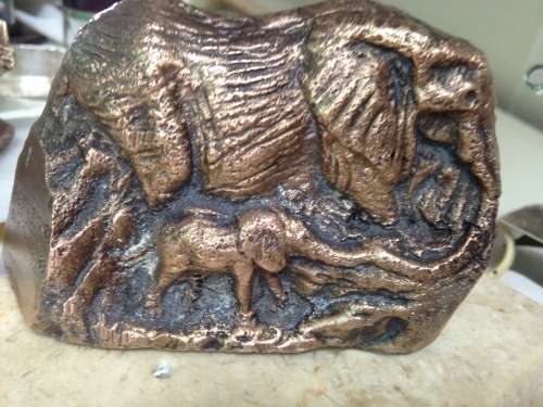 Signed byRenowned South African Artist KEITH CALDER*Elephant CALFeachsideBronze EROMELcollection1989