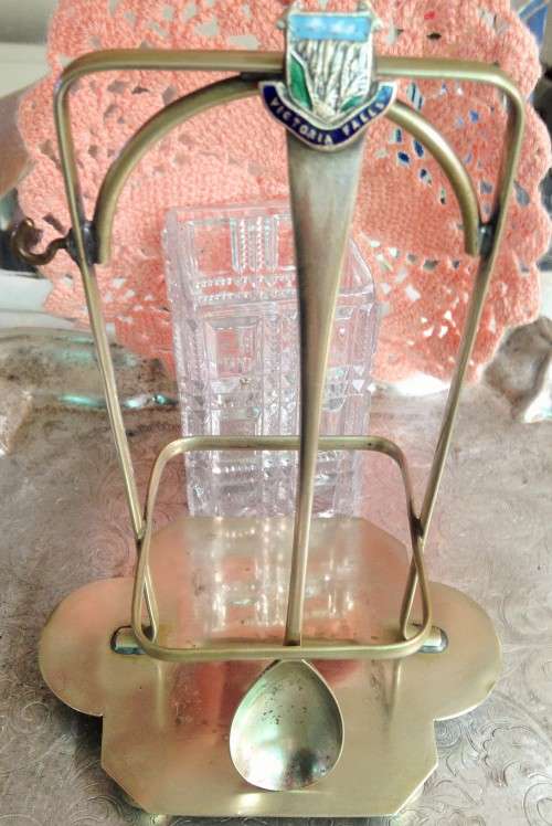 JARin*EPNS HOLDER*VIC FALLS LONG TSPOON!!GREAT COUNTRY HOME DECOR!*L@@K@myBUY NOW*items*NO WAITING