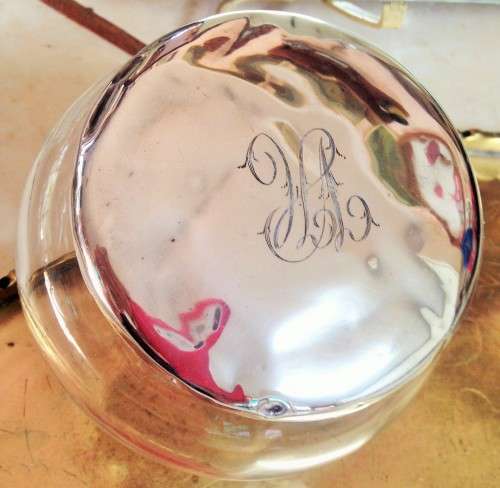 F H A and Co Birmingham1947 hallmarked sterling silverround powder  Bowl