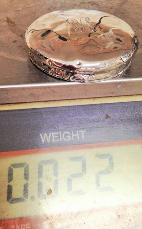 F H A and Co Birmingham1947 hallmarked sterling silverround powder  Bowl