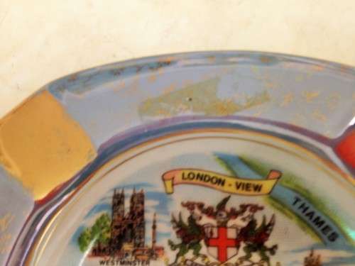 Ashtray - 1 Lustre Trinket holder or candle holder*Luster London 9views Tourist sites