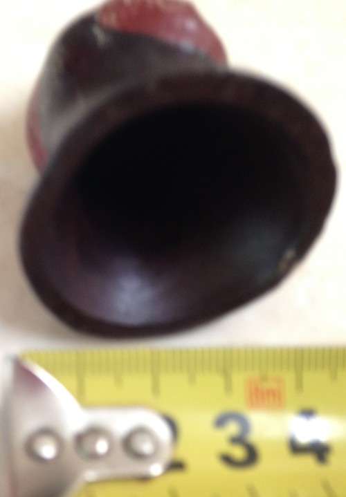 CANDLE SNUFFER- Greek RAKU pottery mythology DESIGN has ear  handle