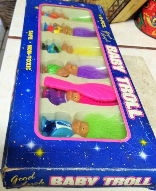 6 VINTAGE BABY TROLLS IN BOX* GREAT COUNTRY HOME DECOR!L@@KaTmy*BUY NOW items*NO WAITING