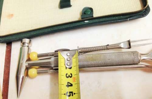 RETRO VINTAGE ZELDZAM`eightinone`IcePickset GermanyCOMBINATION BAR TOOL CORKSCREW OLIVE FORK MORE