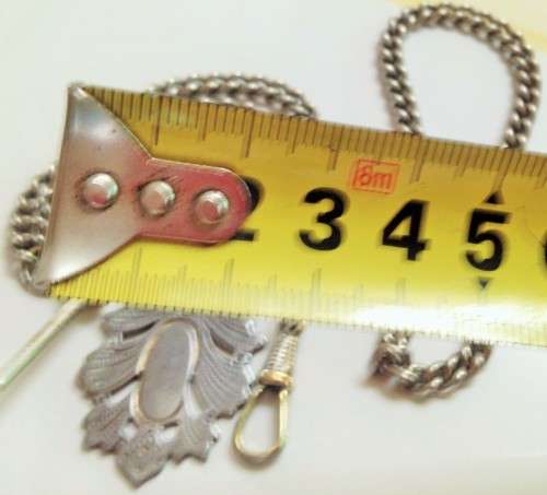 ANTIQUE*SilverFOB MEDALhasBeen testedAs.925estimat1900s*Chain*TBarLobsterClaspSilver Plate30.4g-47cm