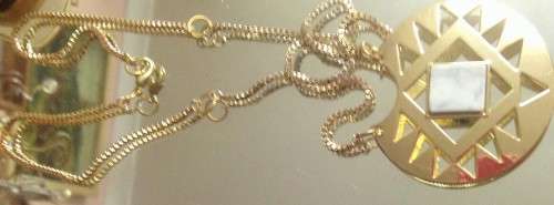 NECKLACE -Pendant Gem Stone Pendant+Gold tone metal Chain LOOK At My BUY NOW LISTINGS NO WAITING