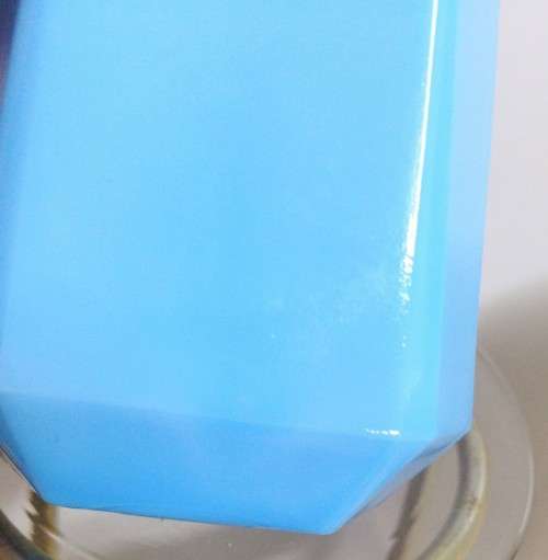 Perfume Bottle*BLUE  MILK GLASS `LOU-LOU`BOTTLE Empty